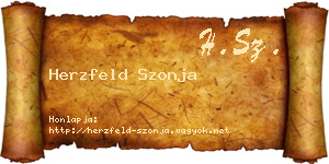 Herzfeld Szonja névjegykártya